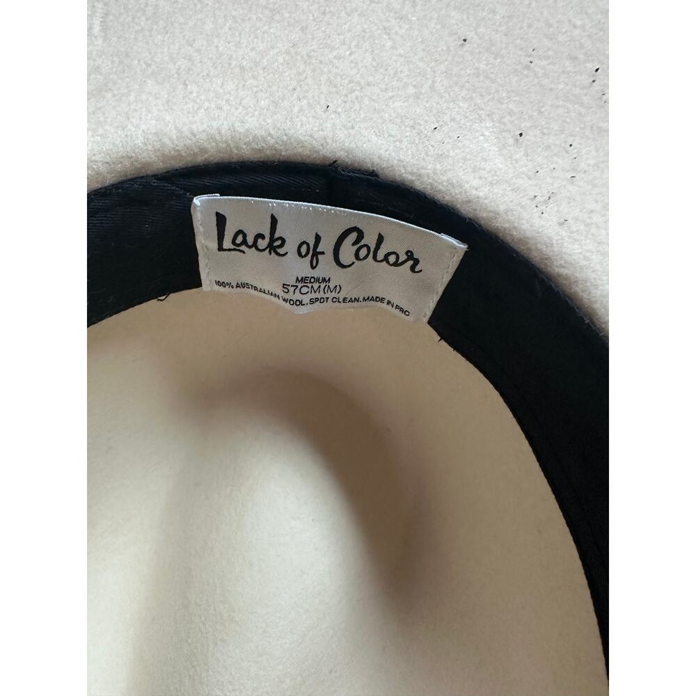 Lack of Color Speckled White Wool Rancher Fedora Hat Medium 57cm EUC Coachella M - Picture 3 of 6